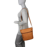 Le Donne Leather Bucket Shoulder Bag (Cafe)