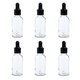 Baoblaze 6 Packs 50ml Refillable Glass Dropper Bottles - Multi-purpose Empty Essential Oil Vials