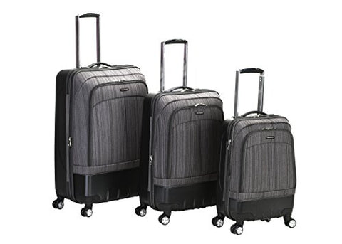 Rockland Luggage Milan Hybrid Eva 3 Piece Luggage Set, Grey, One Size