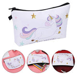 6 Pieces Makeup Bag Toiletry Pouch Waterproof Cosmetic Bag with Zipper Travel Packing Bag 8.7 x 5.3 Inch Small Cosmetic Bag Accessory Organizer for Women and Men (Unicorn Style)