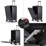Carry On Luggage, All Aluminum Hard Shell Carry On With Tsa Lock Spinner Wheels (Weave Texture