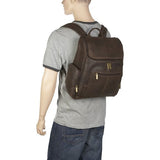 Distressed Leather Laptop Backpack