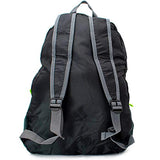 Miami CarryOn Travel Foldable Backpack/Daypack - Folds to a Compact 9 x 7 x 1.5 inches (Very Black)