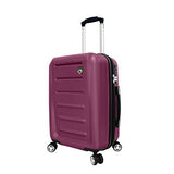 Mia Toro Moderno Hardside Spinner Carry-On, Burgundy, One Size