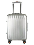 All Aluminum Carry On Luggage, HardShell Spinner Suitcase Grade 5 Aluminum-Magnesium Alloy TSA