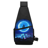 Sai-lor Mo-on Chest Bag Casual Sling Backpack Hiking Daypack Convertible Shoulder Pack