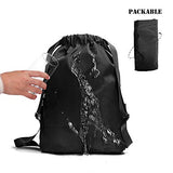 Waterproof Drawstring Gym Backpack Bag for Men & Women, Sport Gym Sack Mini Travel Daypack