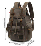Canvas Backpack,Vintage Travel Camping Hiking Bag,Laptop School Bag Shoulder Daypacks,Unisex Casual