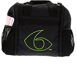 6 Pack Fitness Insulated Meal Prep Bag, Innovator 300 Black/Neon Purple (3 Meal) w/Bonus ZogoSportz Cyclone Shaker