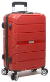 Dejuno Ark 3-Piece Lightweight Hardside Spinner Luggage Set-Red