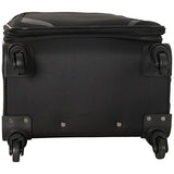 Kenneth Cole Reaction Going Places 24" 600d Polyester Expandable 4-Wheel Spinner Checked Luggage, Black