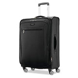 Samsonite Ascella X Softside Expandable Luggage with Spinner Wheels, Black, Checked-Medium 25-Inch