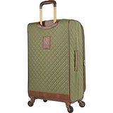 Anne Klein 25" Expandable Softside Spinner Luggage, Olive Quilted