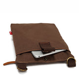 AUGUR Canvas Unisex Fashionable Universal Leisure Cross Body Single Shoulder Bag (Coffee)