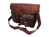15X11" Vintage Leather Messenger Bag Satchel Cross Body Bag Laptop Macbook Bag