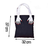 Bibitime Halloween Canvas Tote Bag Women Beach Crossbody Purse Handbag Reusable Shopping Bags