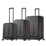Mia Toro Italy Esotico Hardside Spinner Luggage 3 Piece Set, White