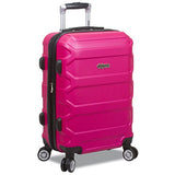 Dejuno Logan 3-Piece Hardside Spinner Combination Lock Luggage Set, Fuchsia