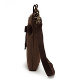 AUGUR Canvas Unisex Fashionable Universal Leisure Cross Body Single Shoulder Bag (Coffee)