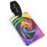 Luggage Tags Rainbow Rose Airplane Name Tag Holder Labels