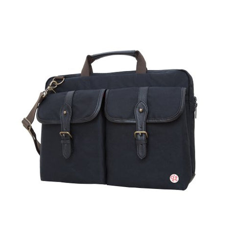 Token Bags Waxed Knickerbocker Laptop Bag 15 Inch, Black, One Size