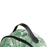 Watercolor Green Leaf Backpack School Travel Bag Daypack for Women Girls Boys