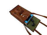 CUERO SHOP 15" Men's Genuine Leather Messenger Bag Laptop case Vertical Satchel Shoulder Bag