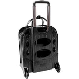 McKlein USA Melrose 15" Vertical Rolling Leather Laptop Tote EXCLUSIVE (Black)