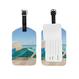Luggage Tags Summer Vacation Womens Bag Suitcase Tags Holder traveling accessories Set of 2