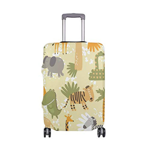 GIOVANIOR Cartoon Animals Plants Luggage Cover Suitcase Protector Carry On Covers