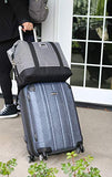 Travel Weekender Overnight Carry-on Shoulder Duffel Tote Bag (8" x 12" x 16 (Large), Black & White Stripes)