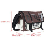 ASLNSONG Japanese Anime Shoulder Bag School Bag Messenger Bag Crossbody Pack (Attack on Titan)