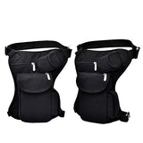 Sealinf Canvas Waist Bag Fanny Pack Racing Drop Leg Bag Motorcycle Outdoor Bag (Black)