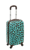 Rockland 20 Inch Carry On Skin, Blue Leopard, One Size