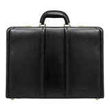 McKlein, V Series, DALEY, Top Grain Cowhide Leather, Leather 3.5" Attaché Briefcase, Black (80435)