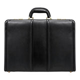 McKlein, V Series, DALEY, Top Grain Cowhide Leather, Leather 3.5" Attaché Briefcase, Black (80435)