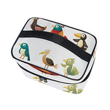 Makeup Organizer Set Of Birds Womens Zip Toiletry Bag Large Case Cosmetic Bags