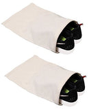 Earthwise Shoe Storage Bags 100% Cotton - with Drawstring For Men - Women in Natural MADE IN THE