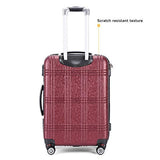 Travel Joy Expandable Spinner Luggage Set,TSA lightweight Hardside Luggage Sets, 20" 24"28 inches Carry On Luggage (BURGUNDY, 3 pcs set(20"24"28"))