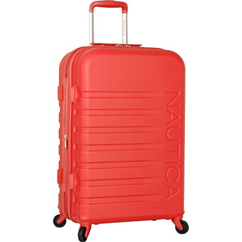 Nautica Henderson Harbor 24 Inch Hardside Expandable Suitcase, Cherry Red