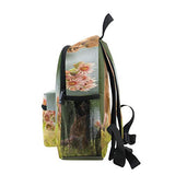 Toddler Backpack Red Squirrel With Flowers Mini Preschool Bag for Unisex Kids