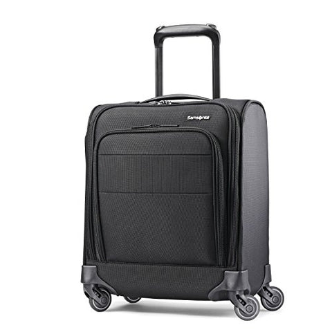 Samsonite Flexis Underseat Carry On Luggage With Spinner Wheels, Jet Black