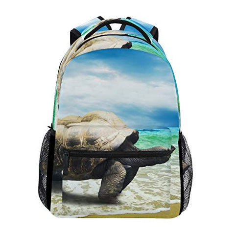Backpack Travel Sea Beach Tortoise School Bookbags Shoulder Laptop Daypack College Bag for Womens