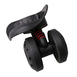 BQLZR 90mm Black W223 Small Luggage Caster 360 Degree Rotation Replacement Wheels for Luggage