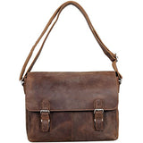 Genuine Leather Laptop Messenger Office Briefcase Vintage College Bag Businessman Bag