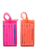 Flight 001 Luggage Tag Set, Pink