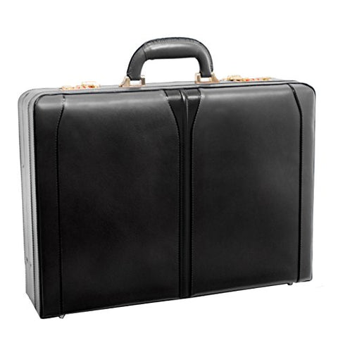 Mckleinusa Turner 80485 Black Leather Expandable Attache Case