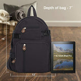 Star of Life Medical Logo Army Sport Heavyweight Canvas Backpack Bag in Black & Red, Small