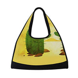 HUVATT Duffel Bags Cactus Hug Womens Gym Yoga Bag Fun Tote Beach Bag for Men