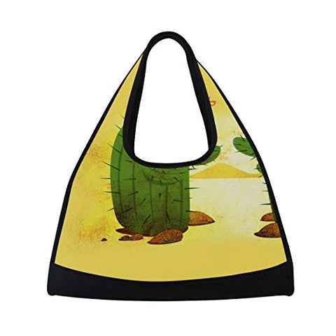 HUVATT Duffel Bags Cactus Hug Womens Gym Yoga Bag Fun Tote Beach Bag for Men